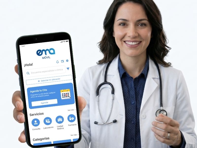 Dashboard de gestión hospitalaria EMA Salud — plataforma NOM-024 para hospitales en México